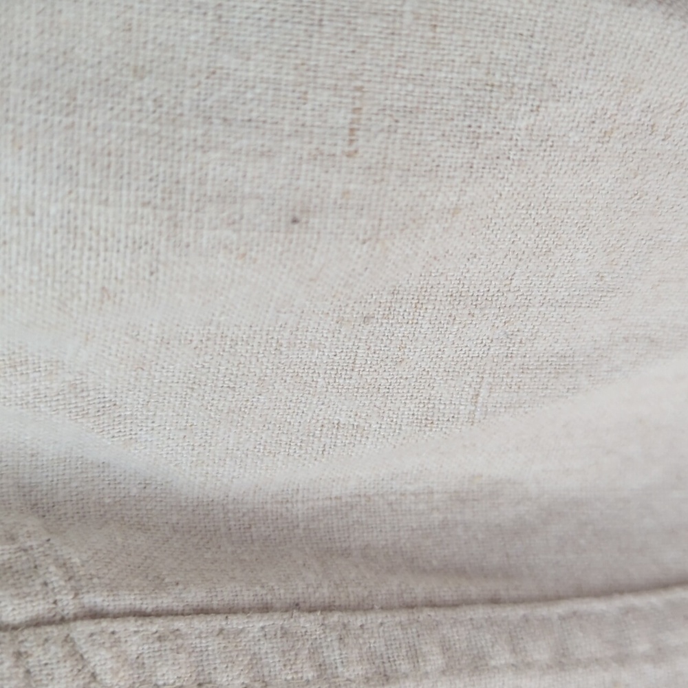 J.Jill Linen Sequin Snap Front Blazer Jacket MT Khaki Tan - Picture 15 of 16